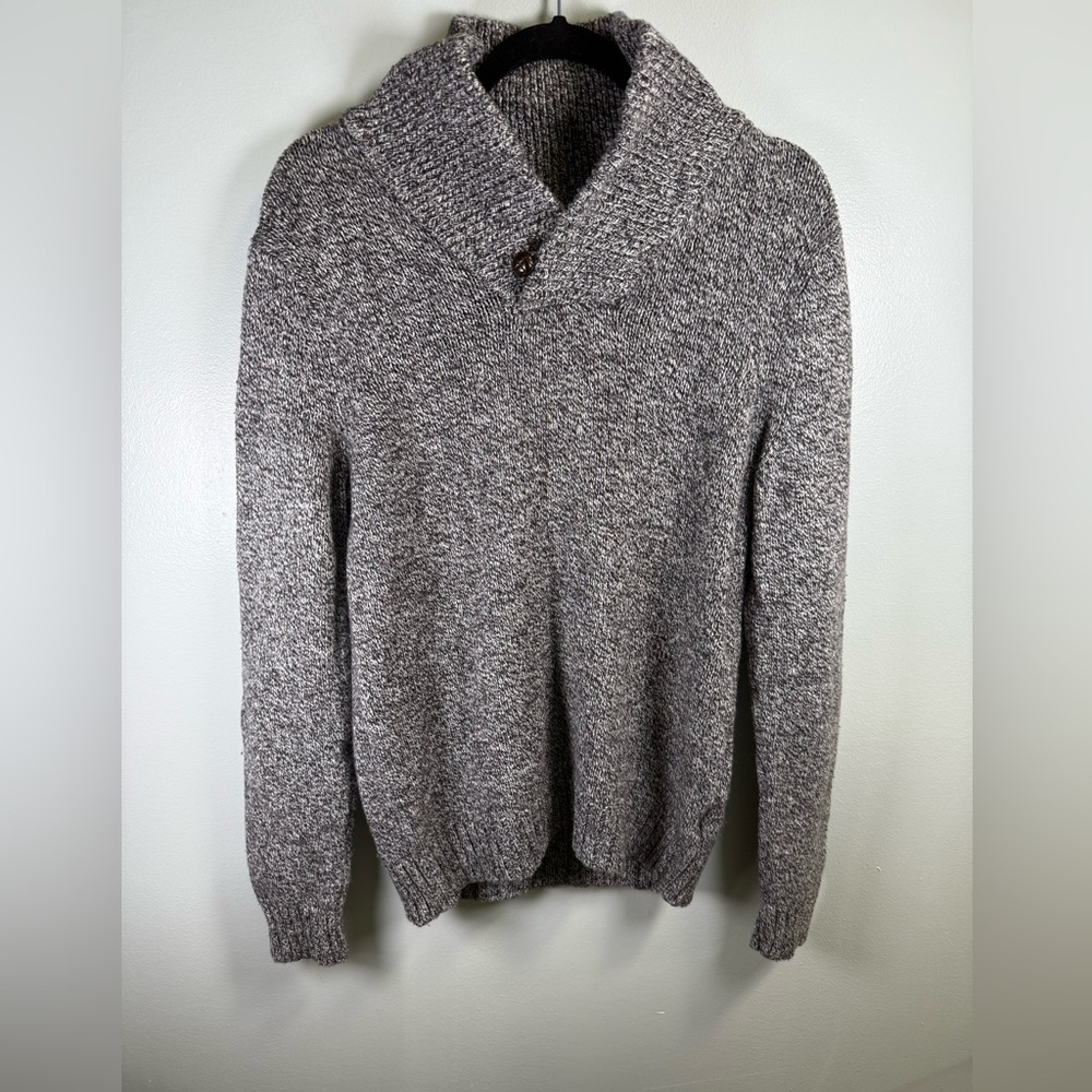 Banana Republic Gray Shawl-Neck Grey Sweater Sz Med